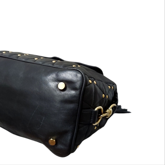 Rebbeca Minkoff Quilted Studded Leather Zip Shoulder Bag Gently Loved - Picture 8 of 11